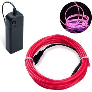 Kal-Guirlande Lumineuse Led, 3m Neon Flexible Lumineux D&eacute;coration &Agrave; Piles Pour F&ecirc;te/No&euml;l/Anniversaire/Soir&eacute;e/Mariage, 3 Modes &Eacute;clairage Avec T&eacute;l&eacute;commande, Imperm&eacute;able Pour Int&eacute;rieur/Ext&eacute;rieur - Neuf