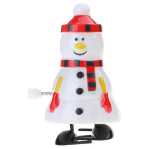 Jouet mécanique de Noël de 7,6 cm, joli jouet à remontage pour bébé, éducation précoce, jouet de motricité fine pour enfants de la maternelle-bonhomme de neige - Neuf