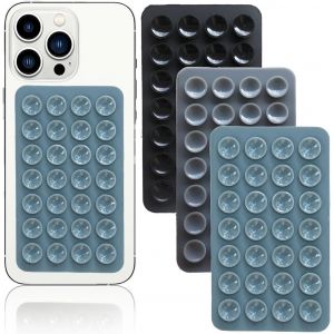 Lot De 3 Ventouses En Silicone Des Deux C&ocirc;t&eacute;s Pour T&eacute;l&eacute;phone - Support Ventouse En Silicone Pour T&eacute;l&eacute;phone - Support Mains Libres Pour Miroir De Douche Et Poign&eacute;e &Agrave; Selfie De Voiture - Rose - Neuf