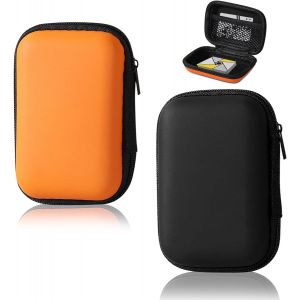 ChenQuanSarl-Lot De 2 &Eacute;tuis De Cartes &Agrave; Jouer &Eacute;tanches - Pratique Et Portable - Pour Le Rangement Et Le Camping - Orange Et Noir, Orange + Noir., Taille Unique, Moderne - Neuf