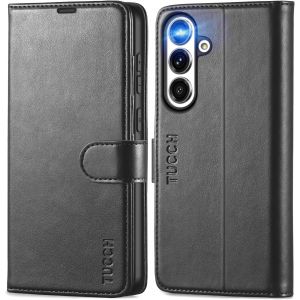 JGD-Coque pour Galaxy S25 FE 5G, Etui Portefeuille en Cuir Synth&eacute;tique, [RFID Blocage] Rangement Cartes B&eacute;quille Int&eacute;gr&eacute;e Housse Antichoc Fermeture Magn&eacute;tique pour Galaxy S25 FE (2025) - Noir - Neuf