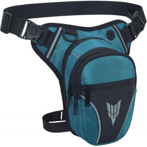 nzqaf-Sac de Jambe Femme Homme Moto Imperméable Multifontion Sacoche de Jambe Tactique Sac Banane pour Randonnée Camping Escalade Voyage Moto Cyclisme Pêche Chasse (Bleu Clair) - Neuf