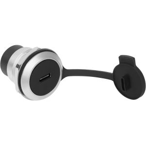 USB C Panneau Montage fixe fileté Adaptateur USB3.1 Type C Femme à Femme Encastré Montage Connecteur 10Gbps, avec rondelles anti-desserrage et couverture anti-poussière, pour tableau de bord - Neuf