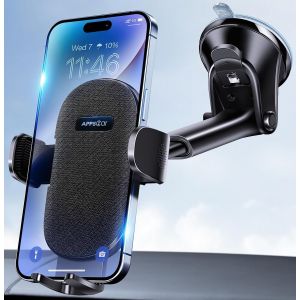 Checarzhn--No1-Support Téléphone Voiture Ventouse Tableau De Bord Pare-Br , Rotation 360° Support Voiture Bras Prolongé, Télescopique Porte Telephone Voiture Gps Phones 4,7-6,8 Pouces - Neuf