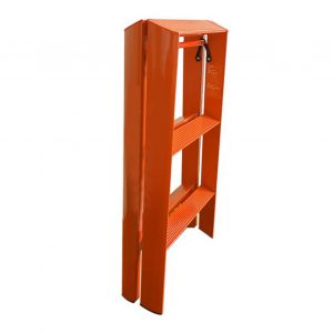 XYONG Escabeau pliable a 2 marches en alliage d'aluminium, sur et epais, equipement de manutention domestique, orange - Neuf