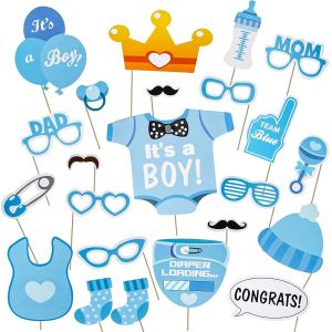 Baby Shower Photo Booth Props,décorations de fête Photo Booth Props pour célébrer Baptism Baby Shower Cadeaux Boy - Neuf