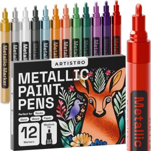 Feutres &Agrave; Paillettes Pour Peinture Sur Roche, Pierre, C&eacute;ramique, Verre, Bois, Tissu, Scrapbooking, Bricolage, Cartes, Coloriage. Lot De 12 Marqueurs Acryliques &Agrave; Pointe Extra-Fine 0,7 Mm - Neuf