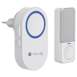 Techly I-BELL-RING05 Kit de sonnette de porte Blanc - Neuf
