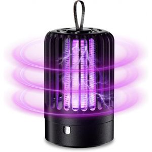 MAA-Lampe Anti Moustique, Anti Moustique Electrique Exterieur Interieur, USB Rechargeable Appareil Anti Moustique 360°, Électrique Anti Moustique UV for Home Camping Picnic(éclairage LED) - Neuf