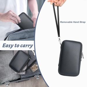 CMJAAGUR-132801 Étui De Transport Pour Disque Dur Externe De 7"", Organ Ur Portable Pour Cartes Mémoire, Étui Anti-Odeurs, Étui De Transport De Voyage, Support D'Éléments Noir (Étui Vide Uniq[M1835] - Neuf