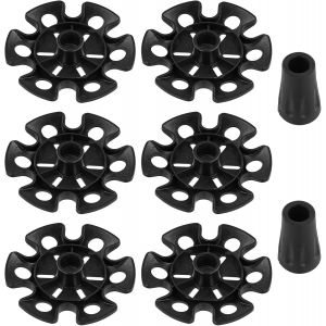 6 Pi&egrave;ces Panier De B&acirc;tons De Randonn&eacute;e Et 2 Pi&egrave;ces Capuchons De Pointe De B&acirc;ton,Embouts De B&acirc;tons De Trekking,Protecteur Embouts Pour B&acirc;tons,Protection De Pointe De B&acirc;ton De Trekking - Neuf