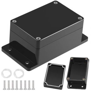 2 Pcs Boîtes De Jonction Électriques Étanche Boîtiers Électroniques En Plastique Noir Boîte Dérivation De Connexion De Câblage De Bricolage Verser Projet Électrique Fils Boîtiers(115*90*55mm) - Neuf