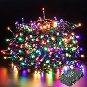 KALANKA-Guirlande Lumineuse Multicolore 40M 300 Led Etanche IP44 Guirlande Lumineuses Piles 8 Modes de M&eacute;moire et Chronom&eacute;trage pour Ext&eacute;rieur et Int&eacute;rieur No&euml;l,F&ecirc;te,Mariage - Neuf