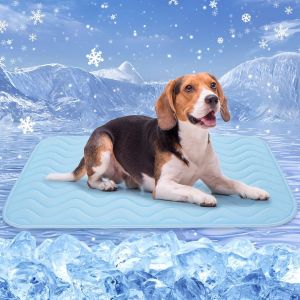 Tapis Rafraîchissant Pour Chien,90 X 56 Cm,Lavable,Tapis Rafraîchissant Pour Chiens Et Chats En Été Chaud - Neuf