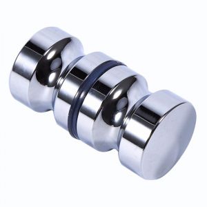 Bouton de Porte de Douche Poignée de Porte Rondes en Alliage D'aluminium pour Salle de Bain Porte en Verre Porte Coulissante - Neuf