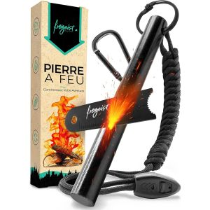 Eryi-Pierre A Feu Survie Xxl, Allume Feu Survie, Optimal Bushcraft Material Et Randonnée Accessoires Camping, Survie Materiel Militaire, Briquet Survie Dans Le Vent Et La Météo Fait Par Freigeist - Neuf