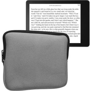 Guop-Étui Compatible Avec 6,8-7"" Ereader Étui - Coque De Protection Pour Liseuse Électronique Ereader En Toile 17,5 X 14,7 Cm - Gris - Neuf