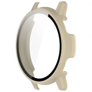 Verre Tremp&eacute;+&Eacute;tui Pour Garmin Vivoactive 5 Active 5 Protecteur D'&Eacute;cran Tout Autour Dur Pc Pare-Chocs Smartwatch Couverture Anti-Rayures.Ivoire. - Neuf