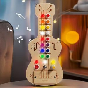 Busy Montessori Board 1 2 3 Years Child,Montessori Games Wooden Toy,Activity and Development Toys,Sensory Educational Toy Music/Switch/Luminous LED,Baby Birthday Gift - Neuf