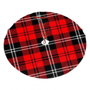 Jupe de sapin de No&euml;l &eacute;cossaise &agrave; motif tartan rouge, douce et amusante, style ferme, 76 cm (30 pouces) - Neuf
