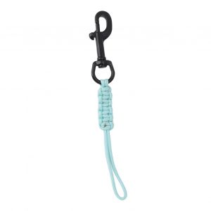 Cordon de plongee tisse a la main, sangle anti-perte, corde de securite lumineuse sous-marine, equipement de plongee avec boucle a degagement rapide en acier inoxydable 316, bleu lumineux - Neuf