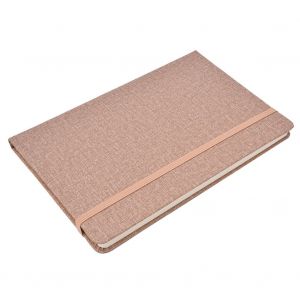 Carnet de notes A5 en tissu imitation cuir, agenda, carnet de notes, papeterie scolaire, fournitures de bureau, A5, 21,2 x 14,7 cm, marron - Neuf