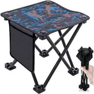 Camping Pliant, Portable Petit Tabouret Chaise De Pêche Léger De Pêche Tabouret Avec Plate Et Stable Jambes Et Sac De Transport, Idéal Pour Le Camping Pêche Pique-Nique De Jardin, Barbecue - Neuf