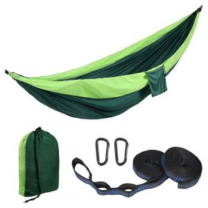 Pratique de Voyage Hamac 270x140cm Nylon Plage Hamac de grande Capacité pour le Camping et la Randonnée - Neuf