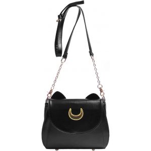 TZF-Les Femmes Sac &agrave; Main En Cuir Fourre-Tout Sac &agrave; Main De Sac Messenger Hobo Sac &agrave; Bandouli&egrave;Re dames sac &agrave; main (Chat Noir) - Neuf