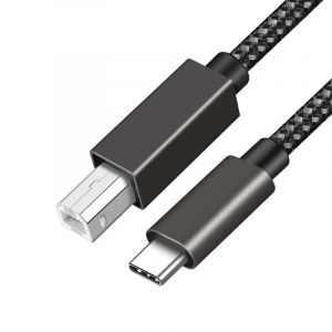CHECARZHN--NO1-Câble Usb C Vers Usb B, Type B 2.0 Vers Type C, Câble De Données Midi En Nylon Tressé Mâle Vers Mâle, Compatible Avec Macbook Pro, Imac, Xps, Acer, Asus, / /Canon, - 2 M - Neuf