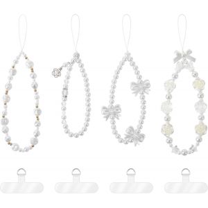 Kal-Chaine Telephone Portable, Dragonne De Lanière De Téléphone Portable Avec Onglets D'attache, Dragonne De Téléphone Portable Pour Filles Femmes - Neuf