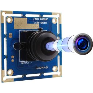 Webcam Grand Angle 170 Degrés Fisheye Objectif Caméra Usb Full Hd 1080P 30Fps Web Camera Pour Linux/Windows/Android - Neuf