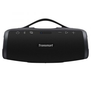 Tronsmart Mirtune S100 Enceinte portable d'extérieur, Bluetooth 5.3, égaliseur personnalisable, puissance de sortie 50 W, 20 heures d'autonomie, étanchéité IPX7, poignée rétractable - Noir - Neuf