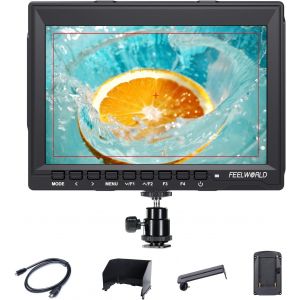 MEVRONISSHOP-FW759 7 Pouces sur Cam&eacute;ra Moniteur Camera DSLR Field Monitor Full HD Focus Video Assist 1280x800 IPS avec 4K HDMI Input Output - Neuf