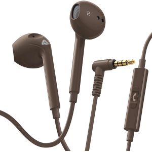 KALANKA-Zenith &Eacute;couteurs, Garantie 2 Ans, &Eacute;couteur Intra-Auriculaires Filaires, Casque avec Microphone, Compatible avec Tablettes et Ordinateurs Portables Samsung, Huawei, iPhone, MP3 Players - Marro - Neuf