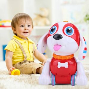 Chiot robotique electronique pour enfant?- Jouet interactif telecommande pour chien robot chantant et dansant - Neuf
