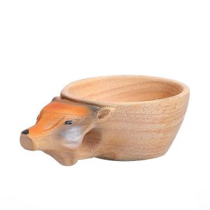 Tasse En Bois En Forme D'animal, Tasse De Camping Portable, Tasse D'extérieur Sculptée À La Main Avec (1) - Neuf
