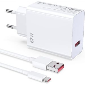 JGD-67W Chargeur Turbo Compatible avec Xiaomi 15T 12 13 14T 13T, 13/12 Lite, pour POCO M7/X6/F5/X5/Pad Pro, X7 X6 C75 F5, Charge Rapide avec C&acirc;ble USB C 6A pour Redmi Note 12T/13/12/11 Pro, 13 A3 A5 - Neuf