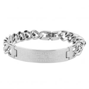Bracelet Jonc Antifatigue En Acier Titane Pour Homme, Bijou Simple Et Delicat, Couleur Acier - Neuf