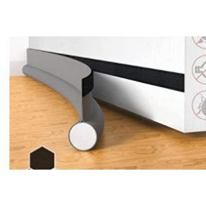 Joint de porte anti-froid 94 cm Gris, bas de porte unilatéral avec joint autocollant, protection contre les courants d'air et le bruit, joint de porte coupe-froid - Neuf