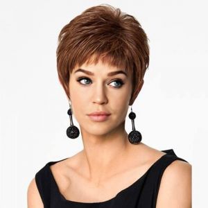(H)La Place Des Femmes Courts Ondulés, Bouclés Perruque De Cheveux, Moelleux Et À La Mode, Naturel, À La Recherche Comme De Vrais Cheveux, Cosplay - Neuf