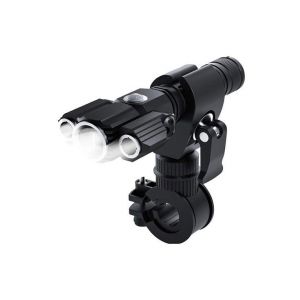 &Eacute;clairage De V&eacute;lo Rechargeable Usb &Agrave; Trois T&ecirc;tes Avec Support 360&deg; - Modes R&eacute;glables Pour Une Conduite Nocturne En Toute S&eacute;curit&eacute; - Neuf