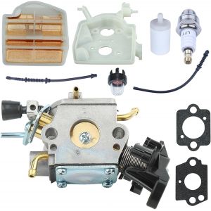MEVRONISSHOP-Kit carburateur pour Husqvarna 445 450 445E 450E tron&ccedil;onneuse, ADEFOL Carburateur avec filtre &agrave; air et bougie d'allumage Pi&egrave;ces de rechange pour tron&ccedil;onneuse Accessoire - Neuf