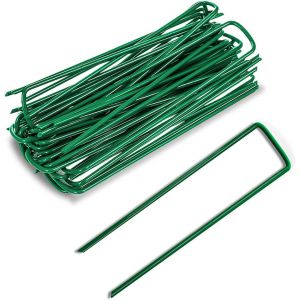 Kalanka-50 Pi&egrave;ces Piquets De Fixation, Piquets De Jardin En Acier Galvanis&eacute;, Pelouse Agrafes En Forme De U Pour Toile De Paillage B&acirc;che Anti-Mauvaises Herbes Grillage Filets Gazon Artificiel - Neuf