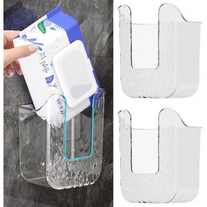 KALANKA-2 Pi&egrave;ces Bo&icirc;tes de Rangement pour Lingettes Humides, Distributeur Mural de Lingettes Humides, Auto-Adh&eacute;sif Rechargeable Bo&icirc;te &agrave; Lingettes, pour Cuisine, Chambre &agrave; Coucher, Salle de Bain - Neuf