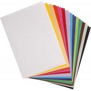 KALANKA-975398C Paquet Papier Maya - 28 Feuilles Papier Dessin Lisse Assortiment Vif - A3 29,7x42 cm 185g - Idéal pour le Dessin et les Activités Créatives - Neuf