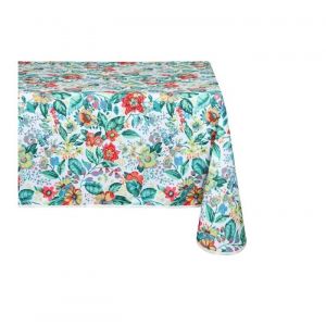Nappe - Fleurs Color&eacute;es - 140 X 240 Cm - Polyester - Lavable - Rectangulaire - Neuf