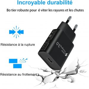 Type-C Chargeur Rapide, pour Samsung Galaxy A16 A15, A14, A13, A12, 4G/5G, S10, S9, S8, A04S, A05S, A33, A23, A32, A21S, A53, S24, S23, S22, S21, S20. Compatible Xiaomi Redmi Note13/13C C&acirc;ble de 2M - Neuf