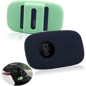 Mevronisshop-Lot De 2 Coques En Silicone Pour Tile Pro (Sortie En 2022) Pour Chien, Manchon Fin Pour D&eacute;tecteur De Collier Et Compte-Gouttes, S&eacute;curis&eacute; Pour Tracker Tile Pro De 120 M Pour Chat Et Enfan - Neuf
