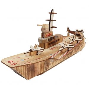 Porte-Avions En Bois, Modele De Simulation, Jouet Pour Enfants, Ornement De Bureau - Neuf